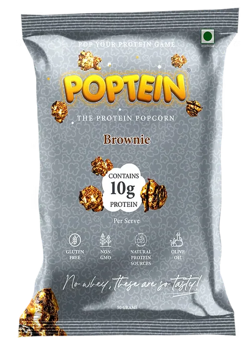 Poptein Brownie protein popcorn pack
