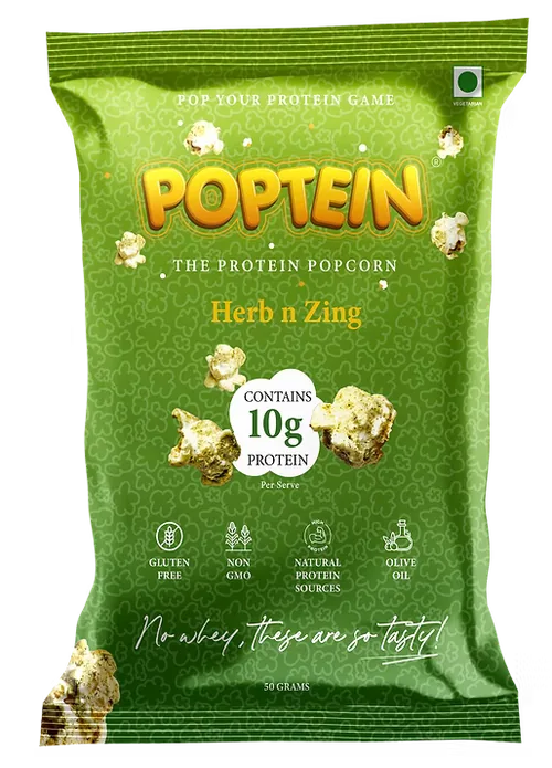 Poptein Herb n Zing protein popcorn pack